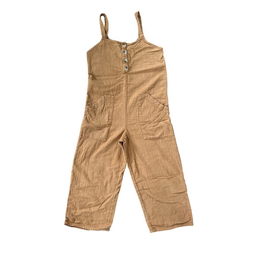 Women’s Billabong Stargazer Cotton Gauze Jumpsuit Romper Camel Size Medium - Picture 1 of 5